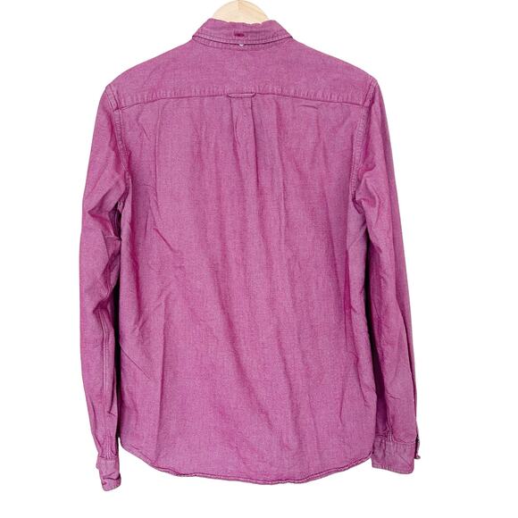 J. Crew Red Slim Fit Oxford Long Sleeve Button Down Sz M - Picture 5 of 6